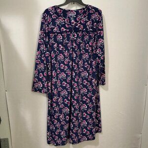 Croft & Barrow Womens Size 3X Blue Sleepwear Long Sleeve Nightgown NEW NWT